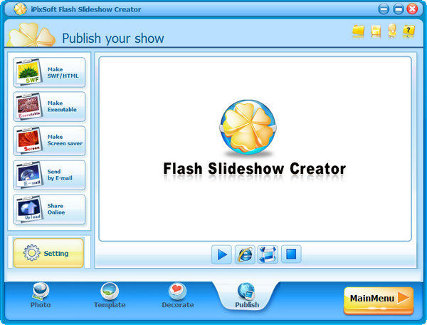 iPixSoft Flash Slideshow Creator - программа для создания флэш слайд-шоу iPixSoft Flash Slideshow Creator - программа для создания флэш слайд-шоу