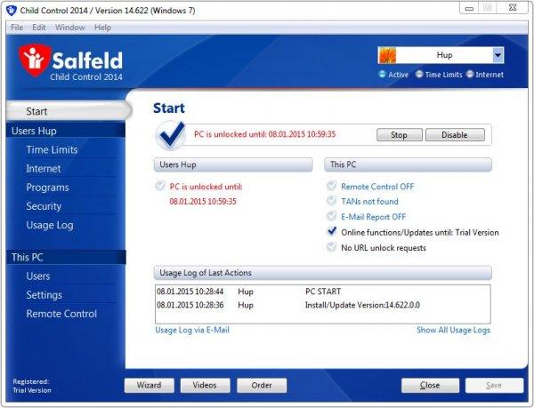 Salfeld Child Control - программа для родительского контроля